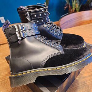 Dr. Martens x Wednesday Velvet Toe1460 8-Eye Boot - Black - Size 9